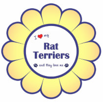 I Love My Rat Terriers (Multiple Dogs) Ornament photo sculptures
