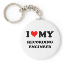 I Love My Recording Engineer Keychain