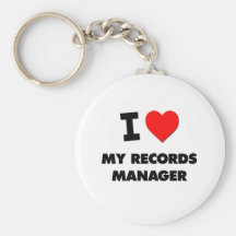 I love My Records Manager Key Chain