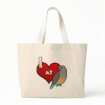 I Love my Red Bellied Parrot Tote Bag
