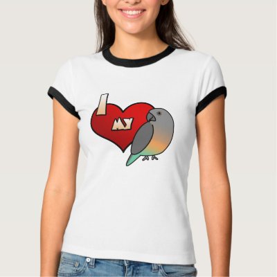 I Love my Red Bellied Parrot T-Shirt by MenagerieMayhem