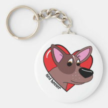 I Love my Red Heeler Keychain