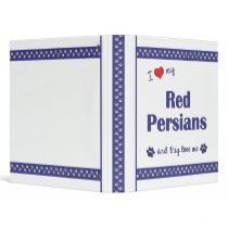 I Love My Red Persians (Multiple Cats) Vinyl Binder