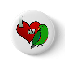 I Love my Red Sided Eclectus Pins