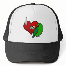 I Love my Red Sided Eclectus Trucker Hat
