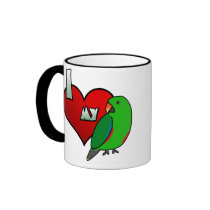 I Love my Red Sided Eclectus Mug