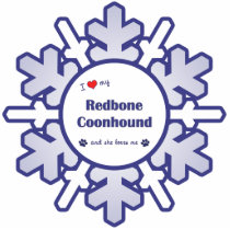 I Love My Redbone Coonhound (Female Dog) Photo Cut Outs