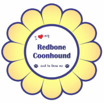 I Love My Redbone Coonhound (Male Dog) Photo Cutouts