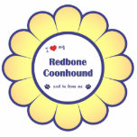 I Love My Redbone Coonhound (Male Dog) Photo Cutouts