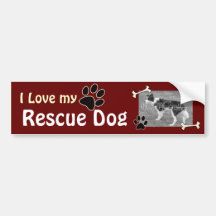 I love my Rescue DogBumper Sticker