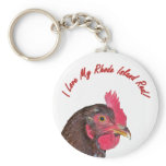 "I Love My Rhode Island Red" Key chain keychains