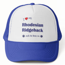 I Love My Rhodesian Ridgeback (Female Dog) Mesh Hat