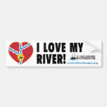 I Love My River Bumper Sticker