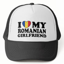 I Love My Romanian girlfriend Mesh Hats