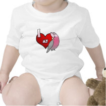 I Love my Rose Breasted Cockatoo Baby Creeper t-shirts by MenagerieMayhem I Love my Rose Breasted Cockatoo Baby Creeper t-shirts