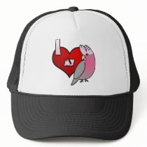I Love my Rose Breasted Cockatoo Hat by MenagerieMayhem I Love my Rose Breasted Cockatoo Hat