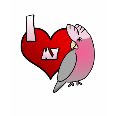 I Love my Rose Breasted Cockatoo Ladies T-Shirt by MenagerieMayhem