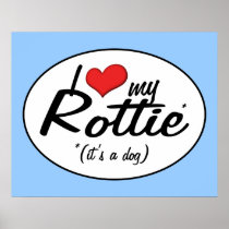 I Love My Rottie (It's a Dog) Print