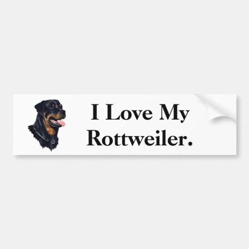 I Love my Rottweiler Bumper Stickers