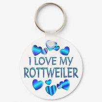 I Love My Rottweiler keychains