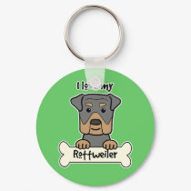 I Love My Rottweiler keychains
