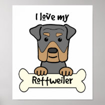 I Love My Rottweiler Posters