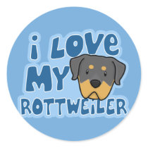 I Love My Rottweiler Stickers