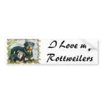 I Love my Rottweilers bumper stickers by znshane I Love my Rottweilers bumper stickers