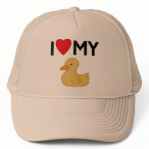 I Love My Rubber Ducky hats