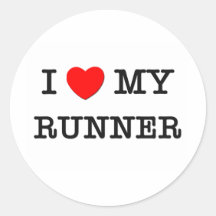 I Love My RUNNER Stickers