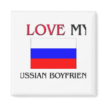 I Love My Russian Boyfriend magnets by flagshirt I Love My Russian Boyfriend magnets