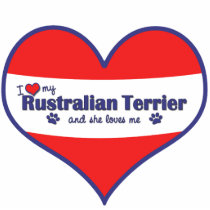 I Love My Rustralian Terrier (Female Dog) photo sculptures