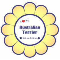 I Love My Rustralian Terrier (Female Dog) photo sculptures