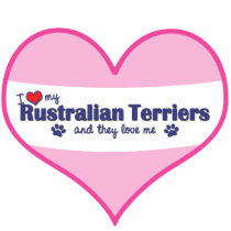 I Love My Rustralian Terriers (Multiple Dogs) photo sculptures