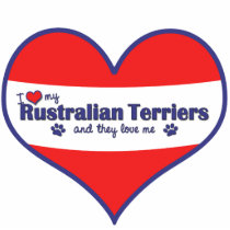 I Love My Rustralian Terriers (Multiple Dogs) photo sculptures