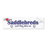 I Love My Saddlebreds (Multiple Horses) Bumper Stickers