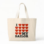 I Love My Sailor Tote Bag