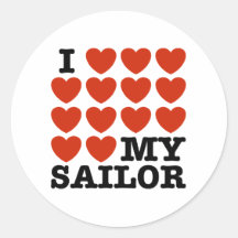 I Love My Sailor Sticker