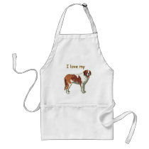 I Love My Saint Bernard Aprons