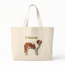 I Love My Saint Bernard Canvas Bags