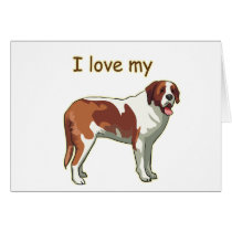 I Love My Saint Bernard Cards