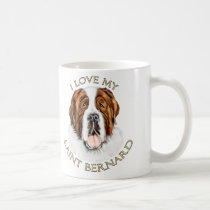 I Love my Saint Bernard mugs
