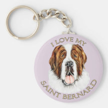 I Love my Saint Bernard Key Chains