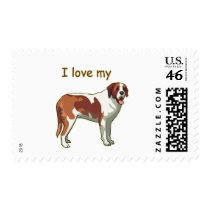 I Love My Saint Bernard Postage Stamps