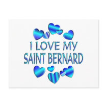 I Love My Saint Bernard postcards