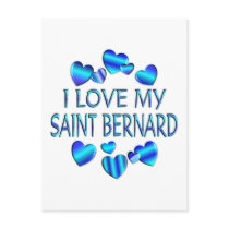 I Love My Saint Bernard postcards