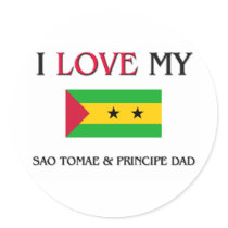 I Love My Sao Tomae & Principe Dad stickers