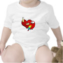 I Love my Scarlet Macaw Baby Creeper t-shirts