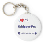 I Love My Schipper-Poo (Female Dog) keychains