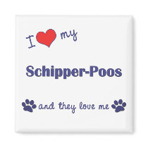 I Love My Schipper-Poos (Multiple Dogs) magnets